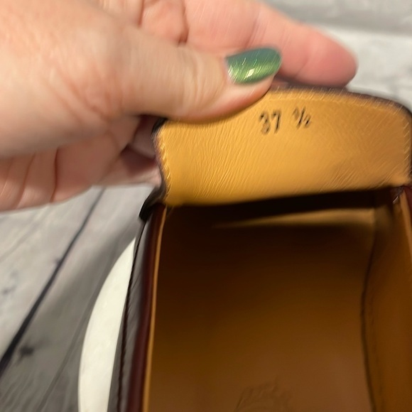 TOD'S Women's Leather burgundy loafers Size 7 1/2 - Picture 8 of 9